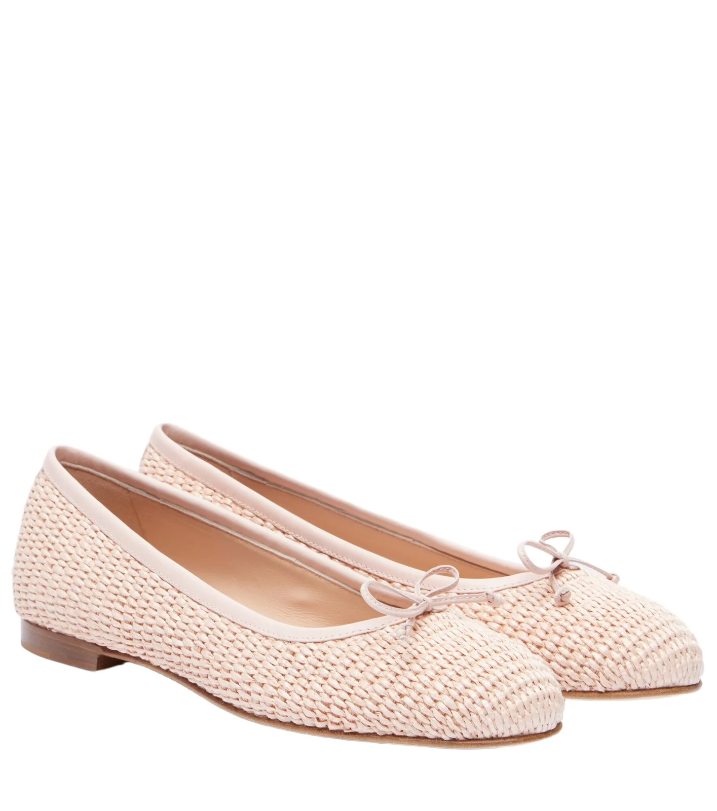 Manolo Blahnik Veralli raffia ballet flats