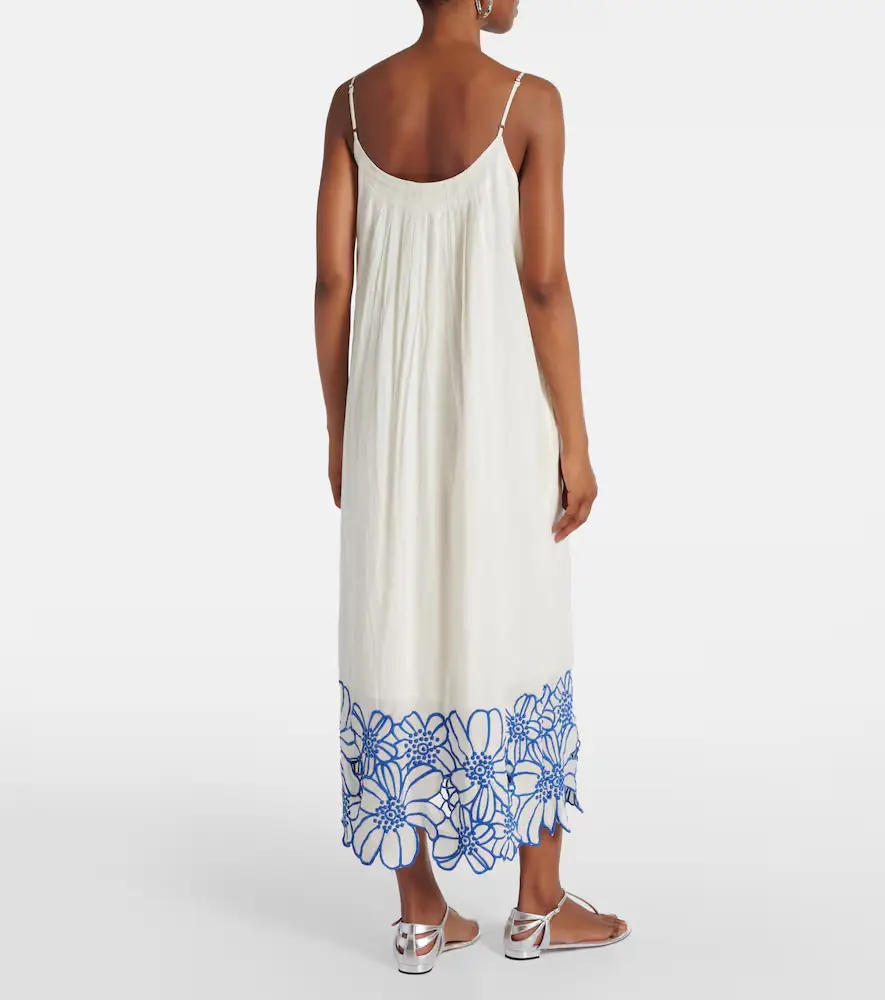 Velvet Juliette embroidered cotton midi dress | Thumbnail 2