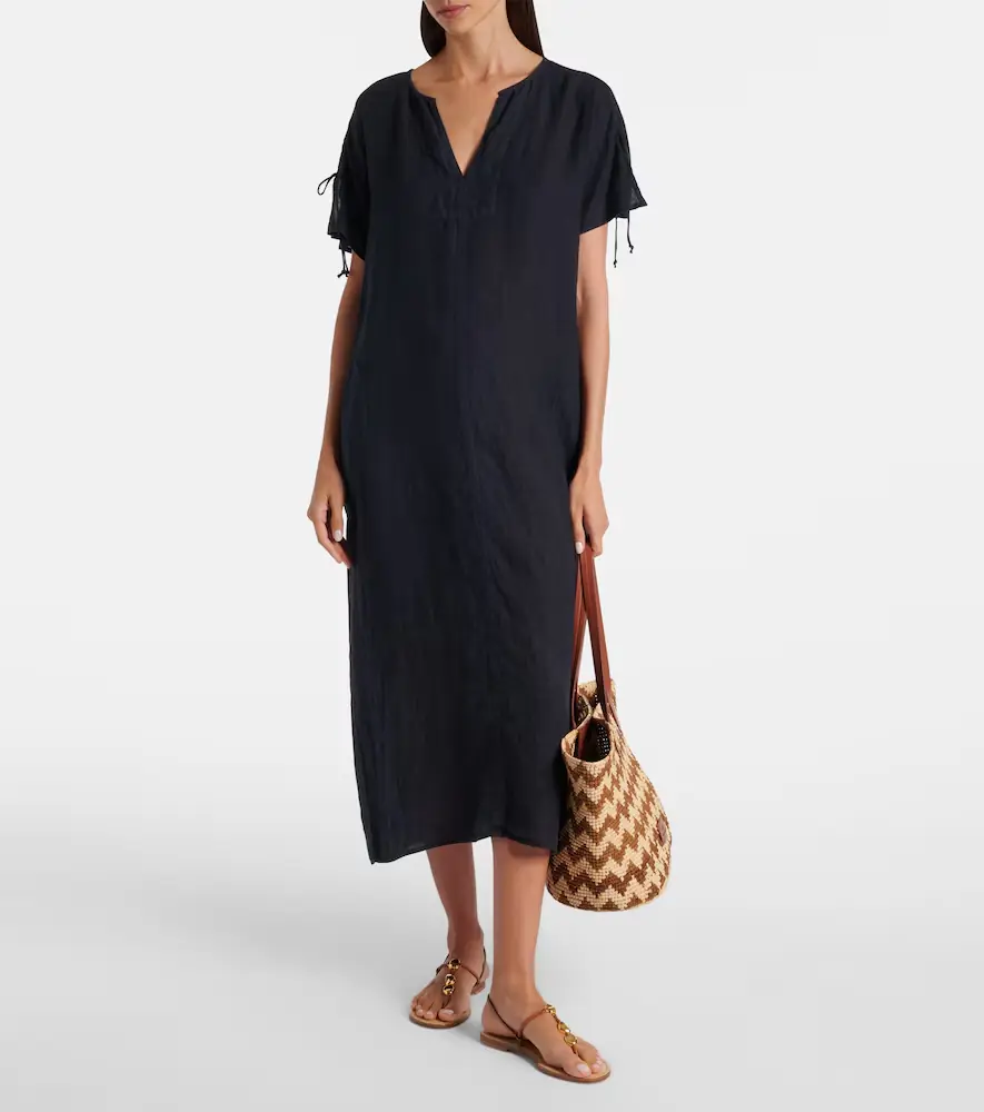Velvet Maeve linen midi dress | Thumbnail 3