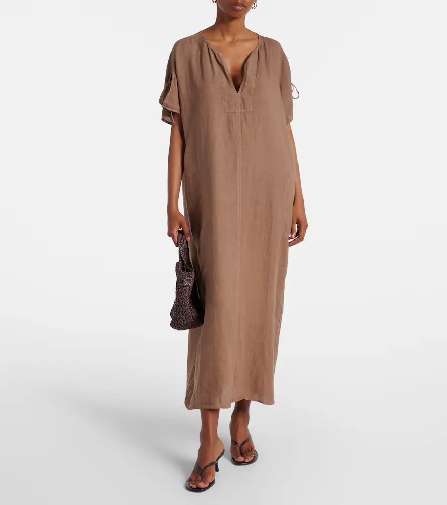 Velvet Maeve linen kaftan | Thumbnail 3