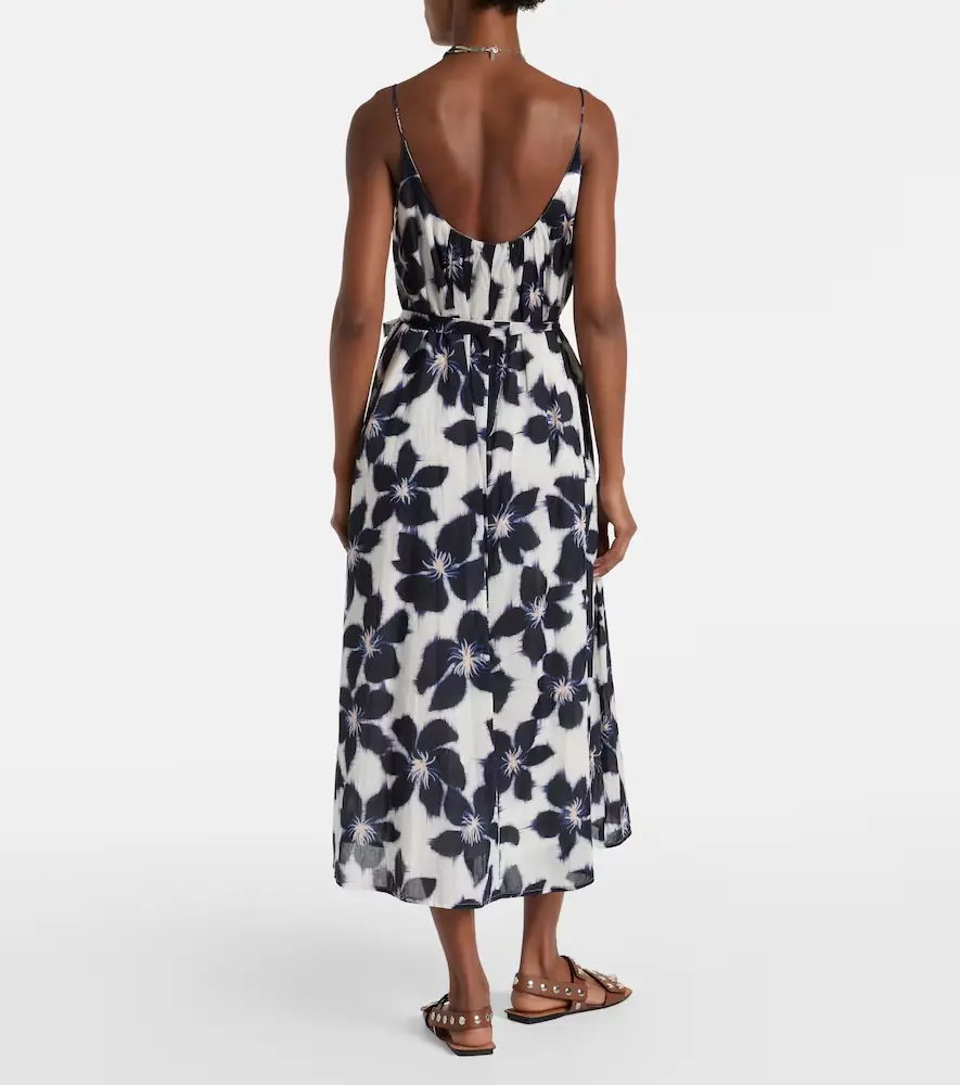Velvet Floral cotton voile midi dress | Thumbnail 2