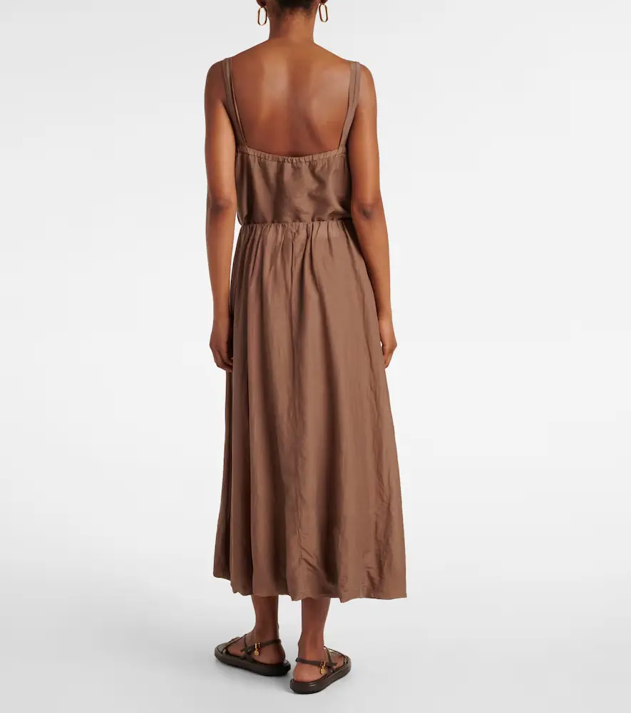 Velvet Ines cotton and silk voile maxi skirt | Thumbnail 3