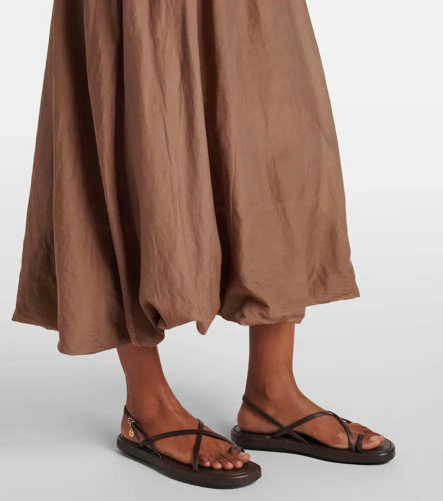 Velvet Ines cotton and silk voile maxi skirt | Thumbnail 4