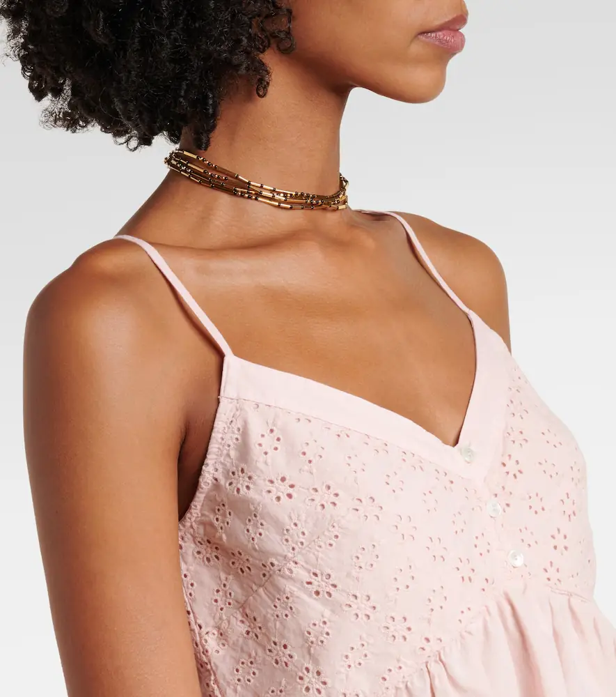 Velvet Aliah embroidered cotton poplin top | Thumbnail 2