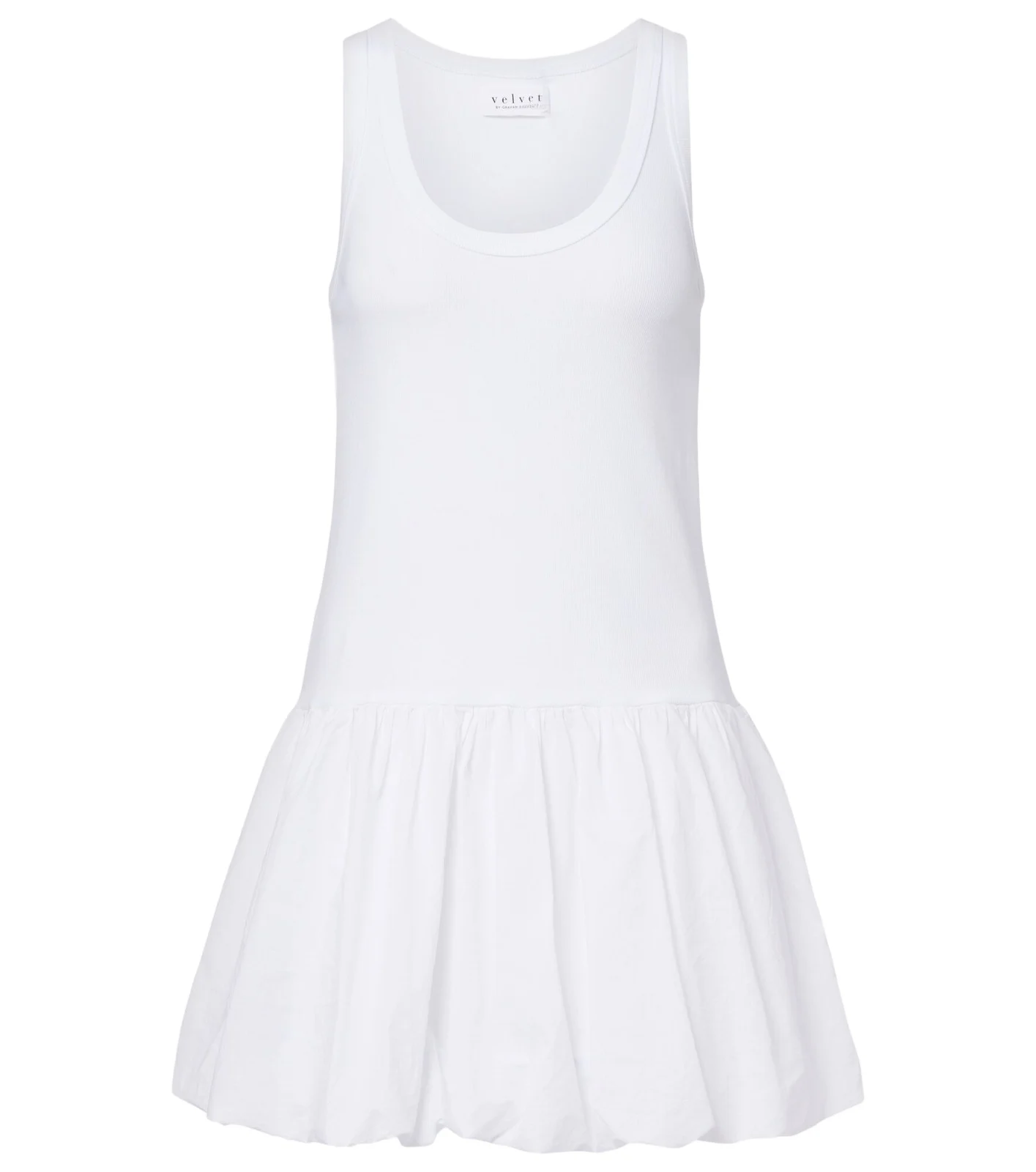 Isla cotton-blend poplin minidress