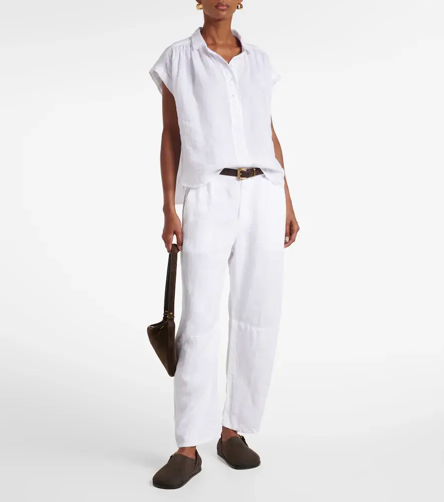 Velvet Taylor linen straight pants | Thumbnail 4 Velvet Taylor linen straight pants | Thumbnail 4
