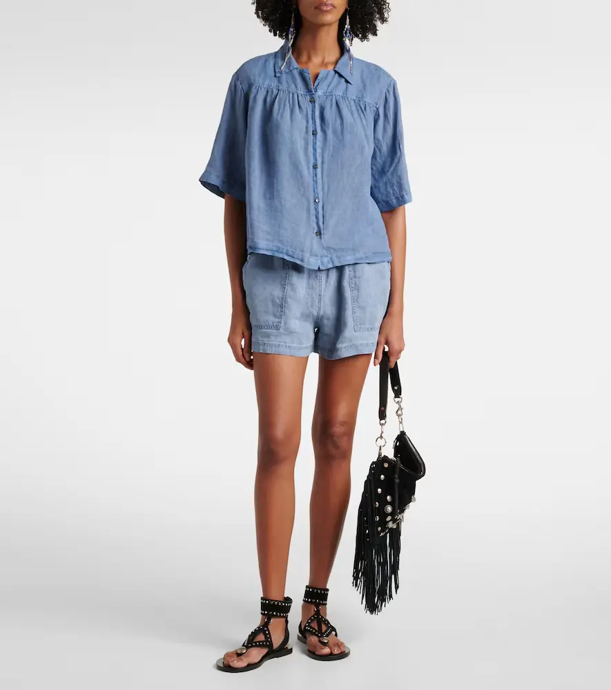 Velvet Sutton linen shorts | Thumbnail 3 Velvet Sutton linen shorts | Thumbnail 3