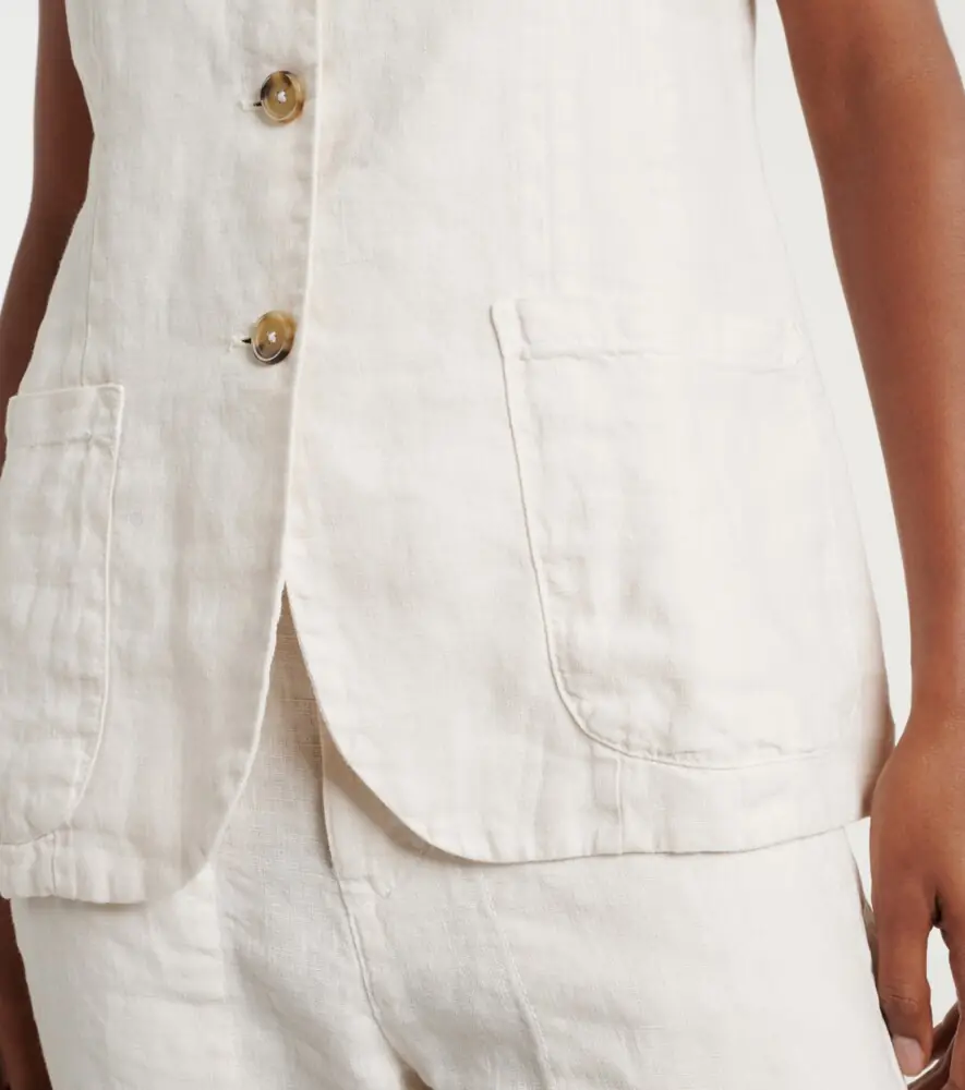 Velvet Acie linen vest | Thumbnail 2 Velvet Acie linen vest | Thumbnail 2