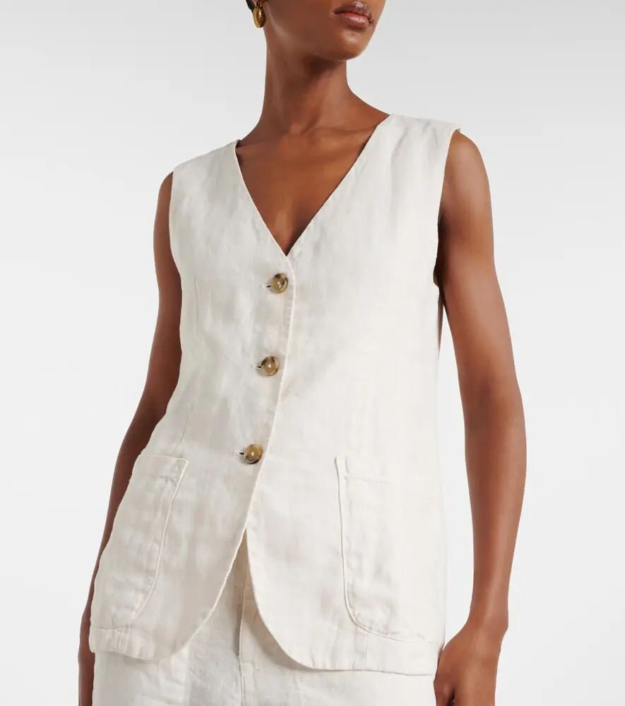 Velvet Acie linen vest | Thumbnail 4 Velvet Acie linen vest | Thumbnail 4