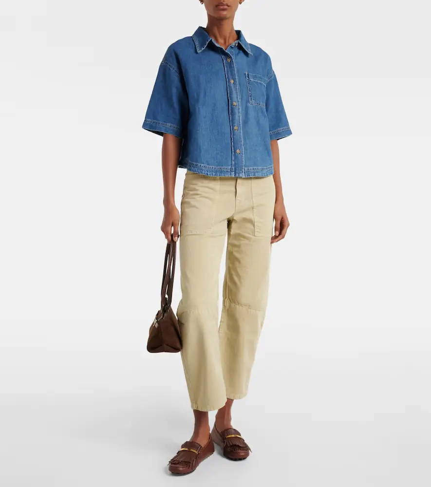 Velvet Brylie cotton twill barrel-leg pants | Thumbnail 4 Velvet Brylie cotton twill barrel-leg pants | Thumbnail 4
