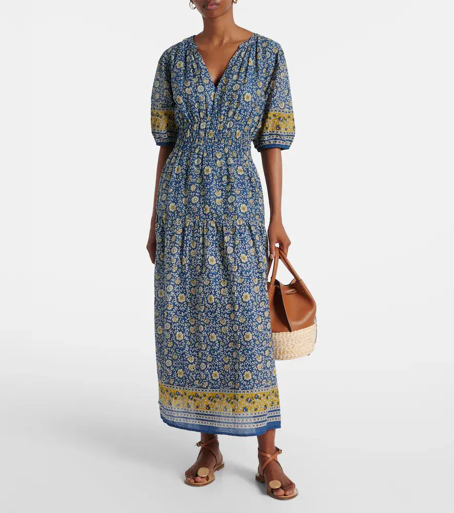 Velvet Natalia floral cotton maxi dress | Thumbnail 3