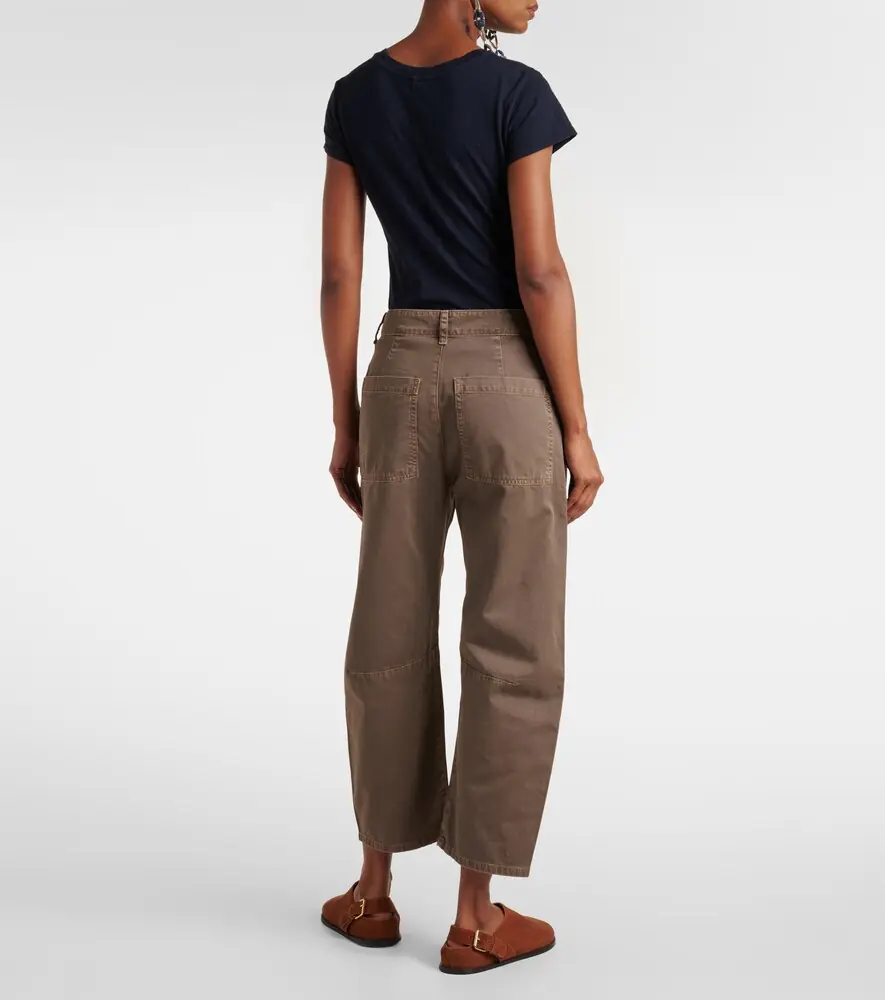 Velvet Alexis cotton twill barrel-leg pants | Thumbnail 4