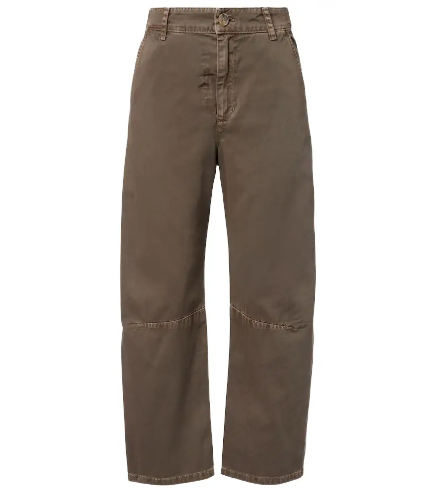 Velvet Alexis cotton twill barrel-leg pants