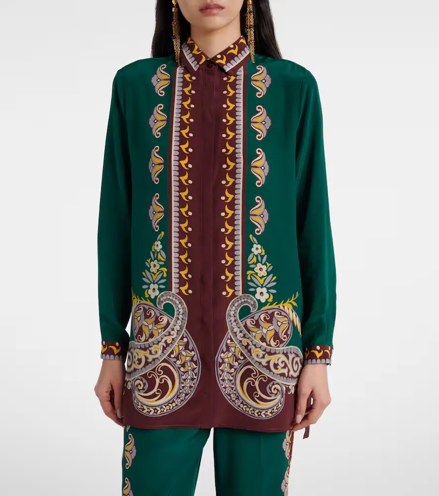 Etro Printed oversized silk shirt | Thumbnail 3