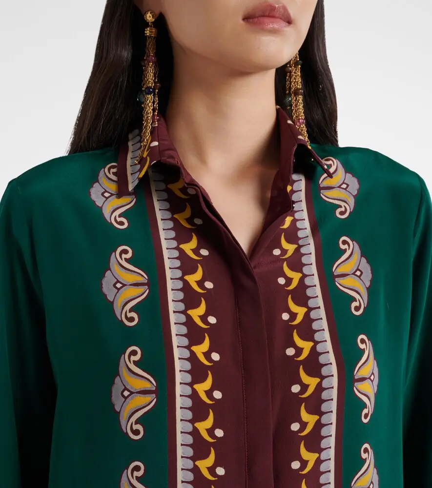 Etro Printed oversized silk shirt | Thumbnail 6