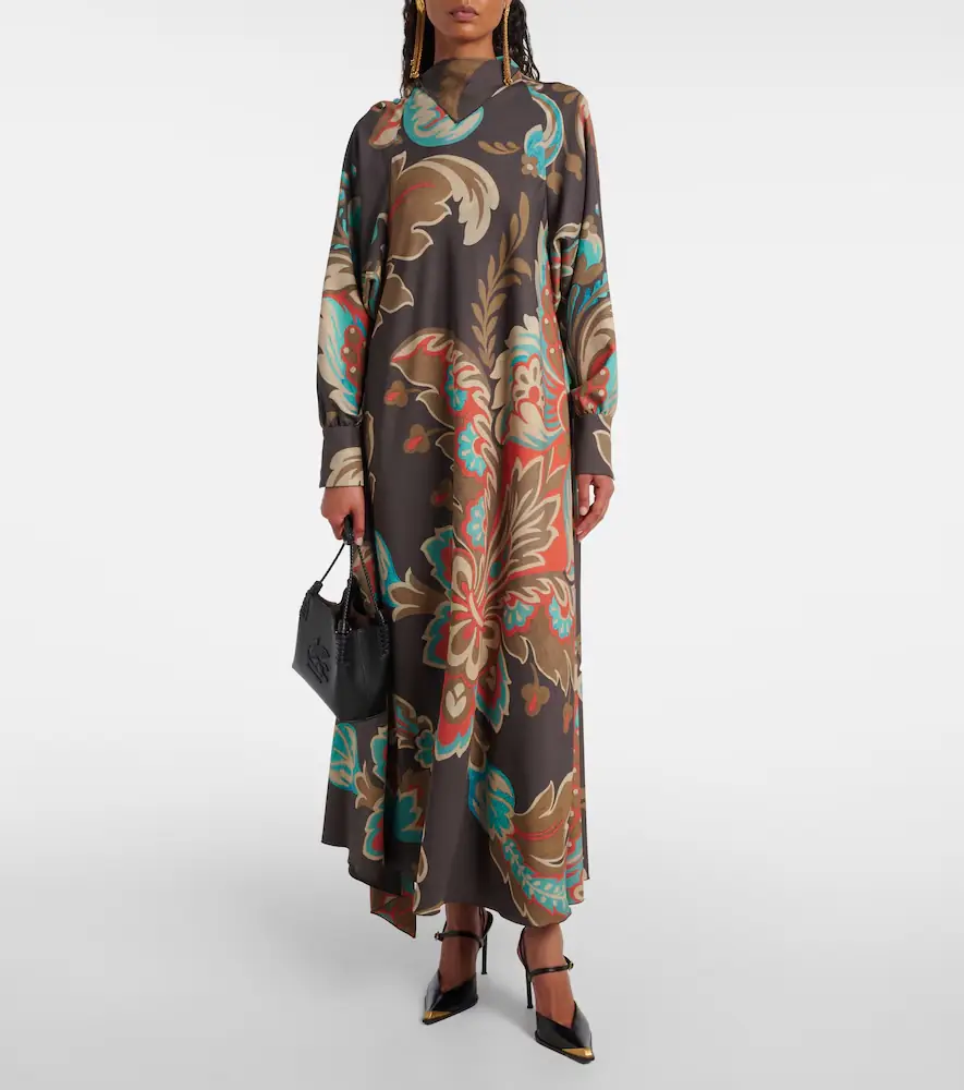 Etro Printed asymmetric maxi dress | Thumbnail 4