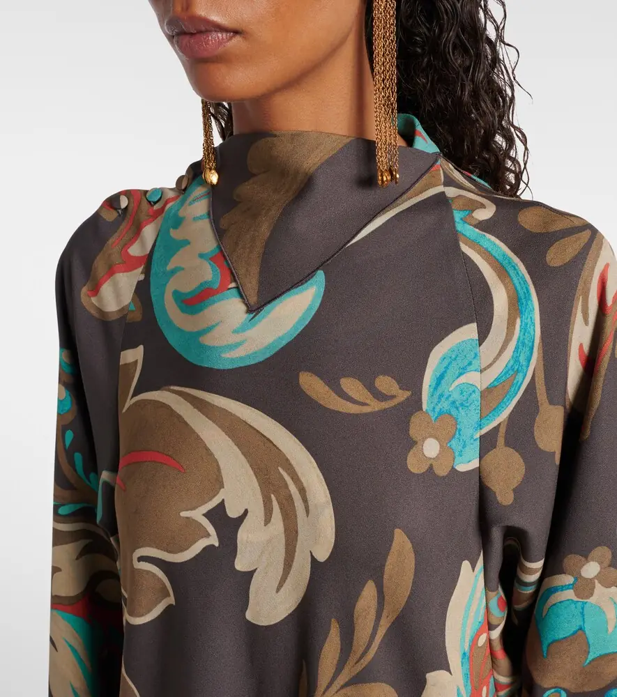 Etro Printed asymmetric maxi dress | Thumbnail 5
