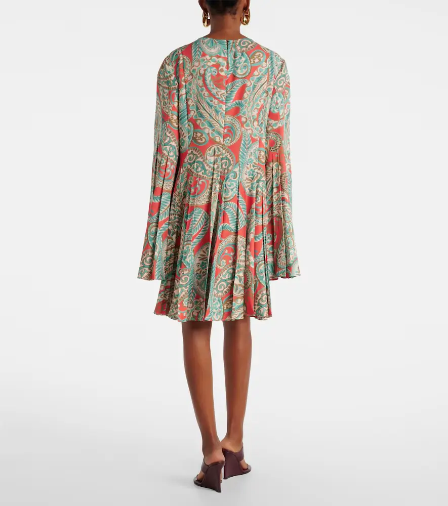 Etro Paisley pleated minidress | Thumbnail 2