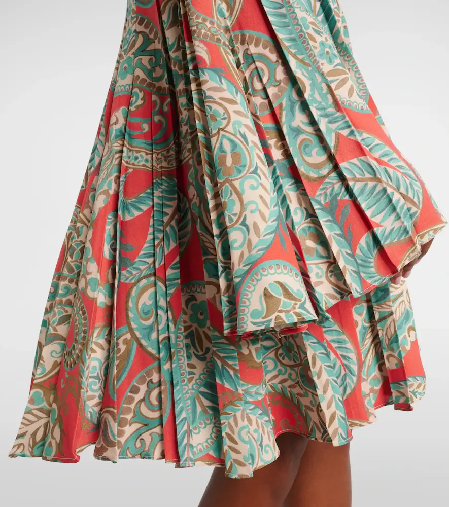 Etro Paisley pleated minidress | Thumbnail 4