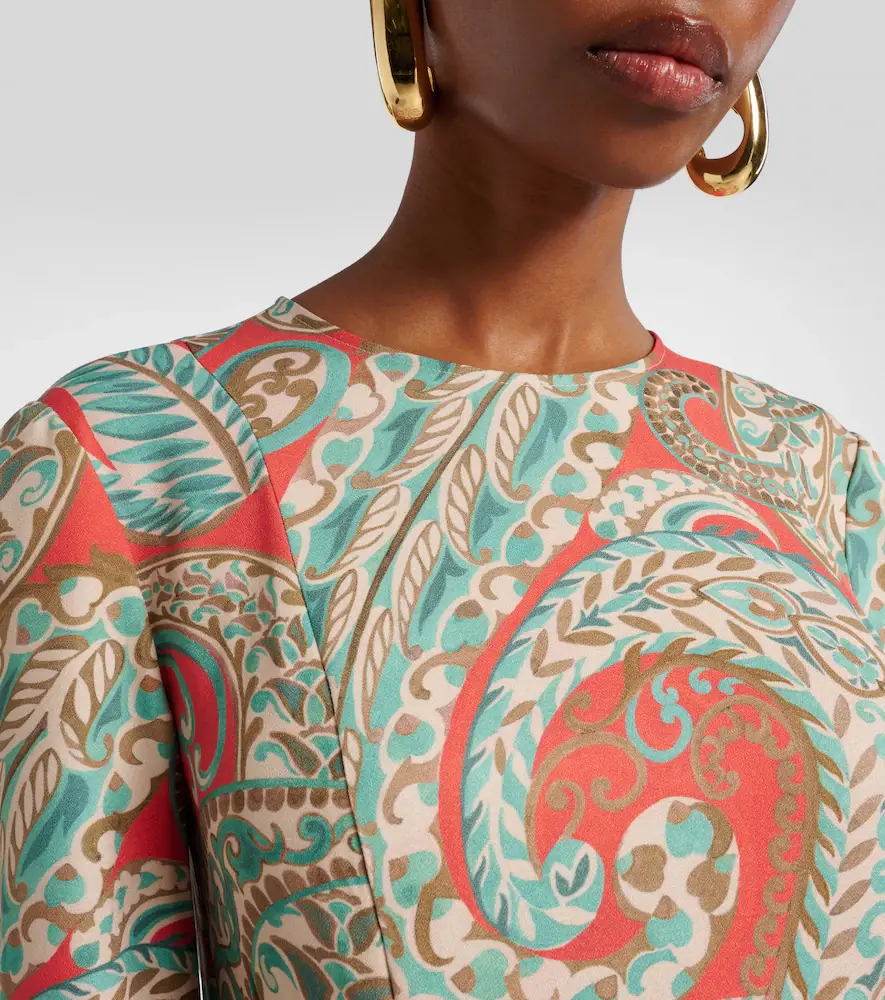 Etro Paisley pleated minidress | Thumbnail 5