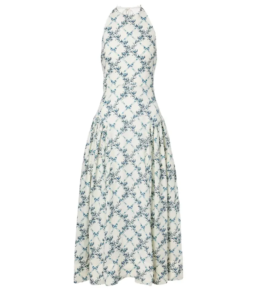 Agua by Agua Bendita Balsa open-back linen midi dress | Image 1 Agua by Agua Bendita Balsa open-back linen midi dress | Image 1