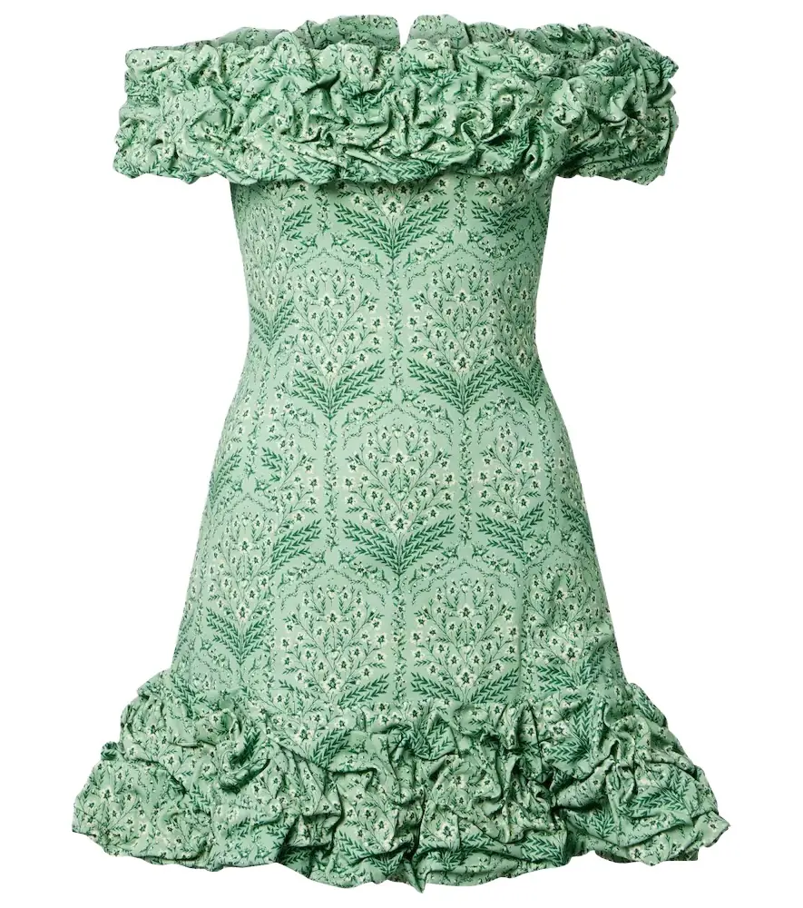 Agua by Agua Bendita Jardín ruffled cotton-blend poplin minidress | Image 1 Agua by Agua Bendita Jardín ruffled cotton-blend poplin minidress | Image 1