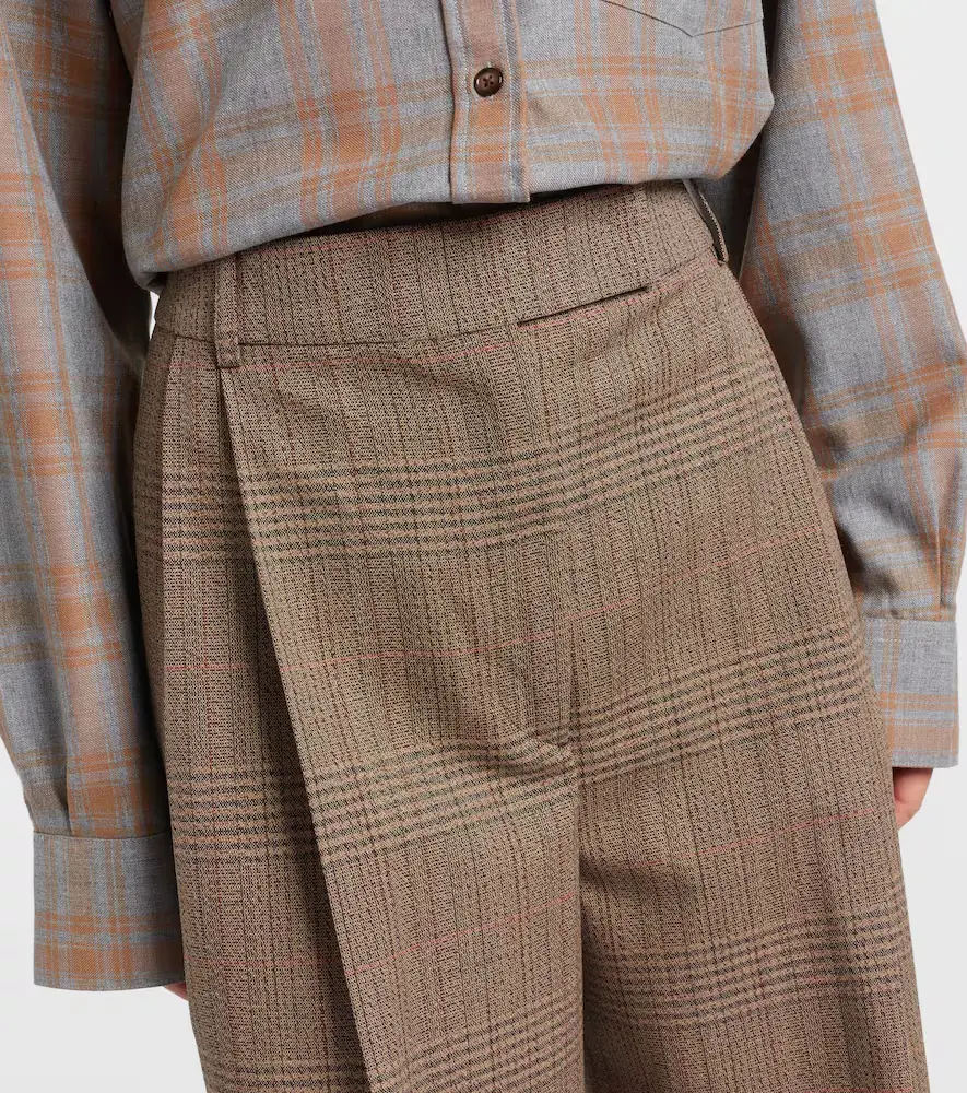 RÓHE Róhe Checked virgin wool straight pants | Thumbnail 3