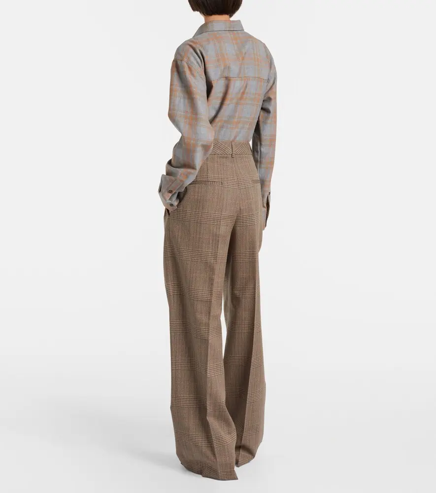 RÓHE Róhe Checked virgin wool straight pants | Thumbnail 6