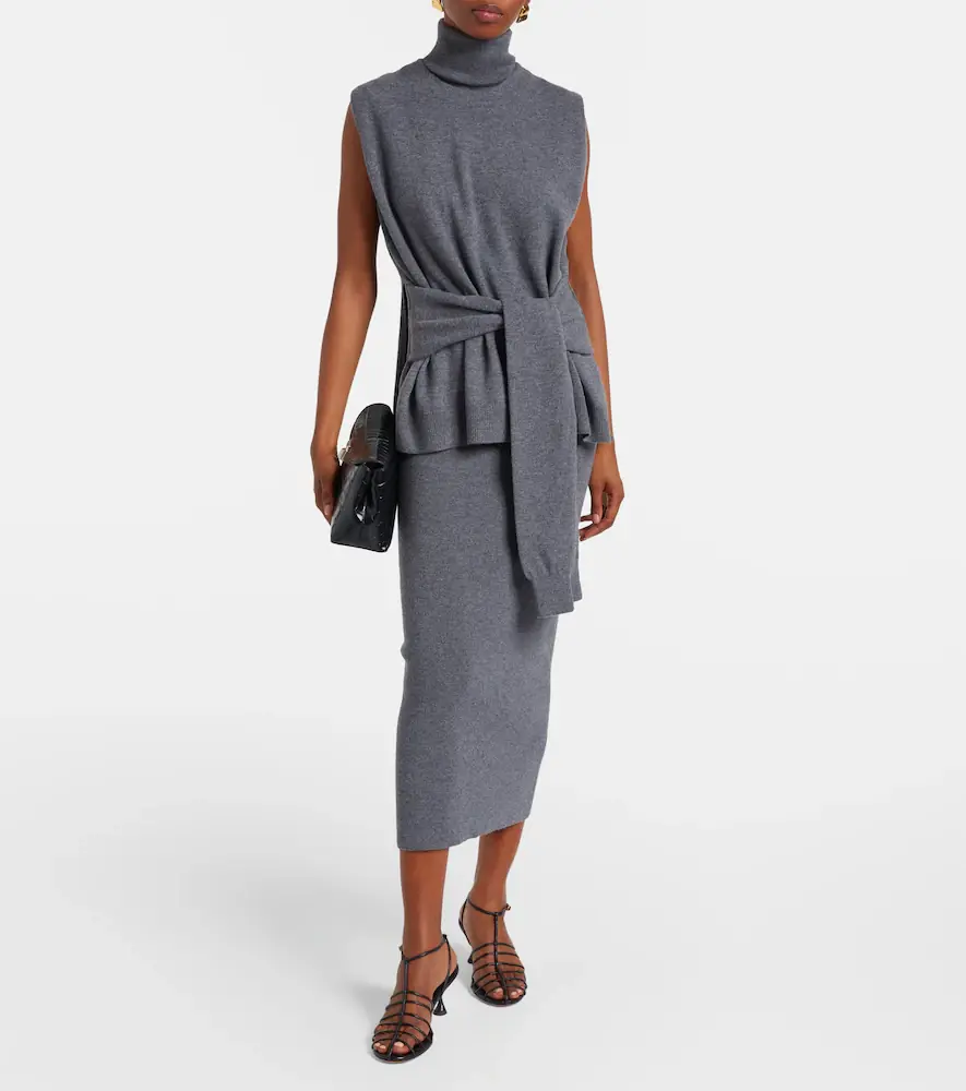RÓHE Róhe Layered wool and cashmere-blend midi dress | Thumbnail 2