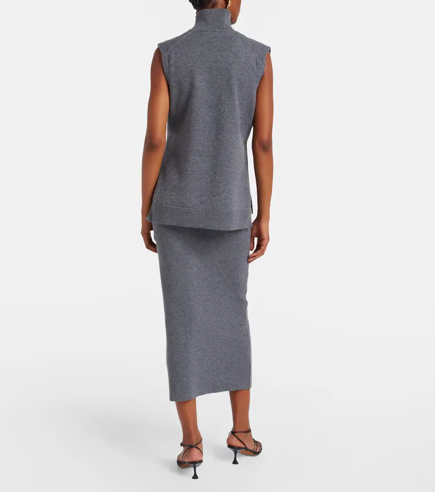 RÓHE Róhe Layered wool and cashmere-blend midi dress | Thumbnail 4