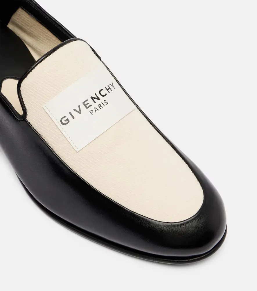 Givenchy Label leather and canvas loafers | Thumbnail 4 Givenchy Label leather and canvas loafers | Thumbnail 4