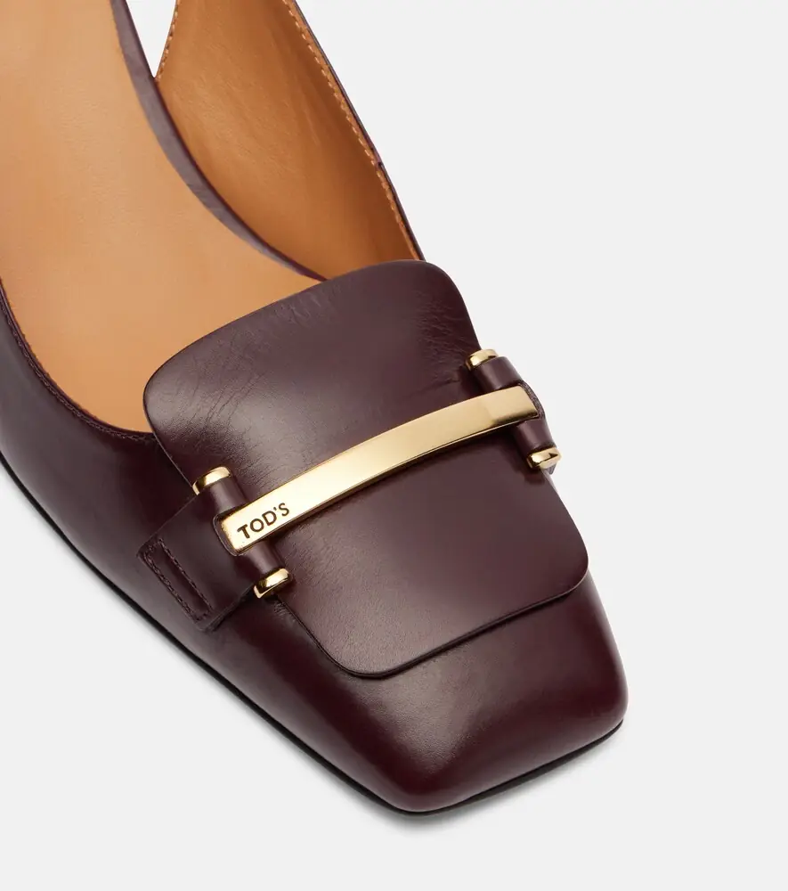 Tod's Barretta 50 leather slingback pumps | Thumbnail 2 Tod's Barretta 50 leather slingback pumps | Thumbnail 2