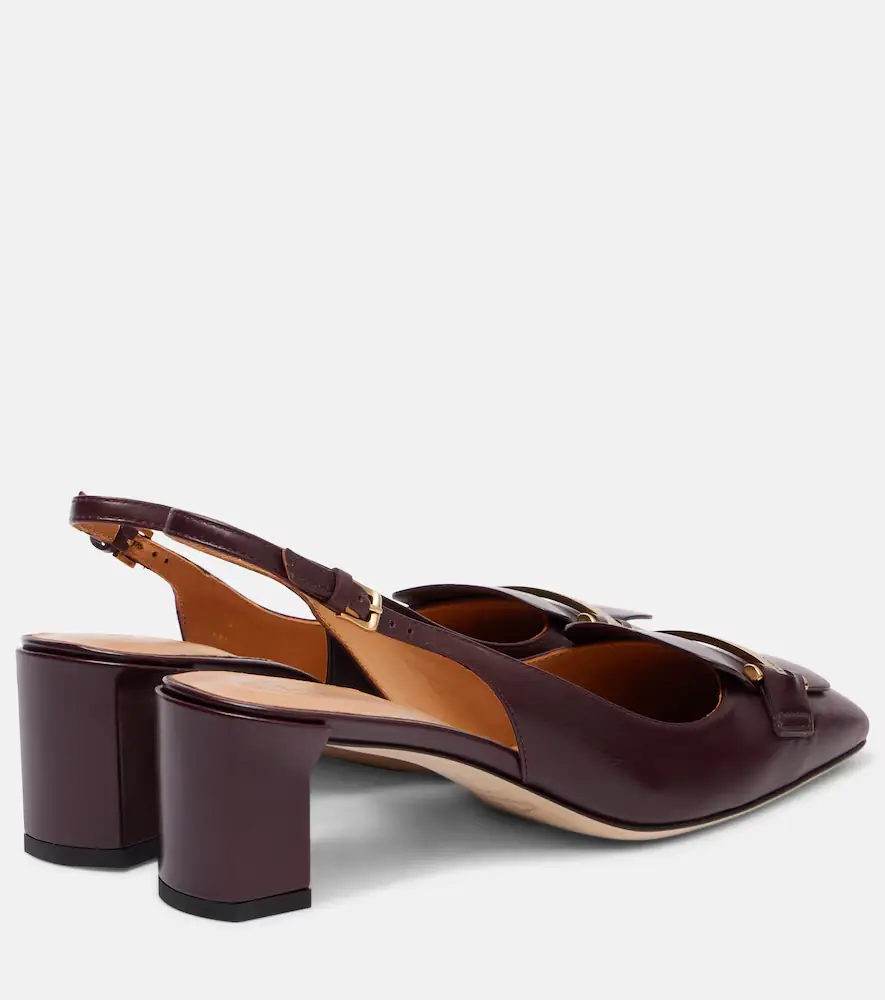 Tod's Barretta 50 leather slingback pumps | Thumbnail 3 Tod's Barretta 50 leather slingback pumps | Thumbnail 3