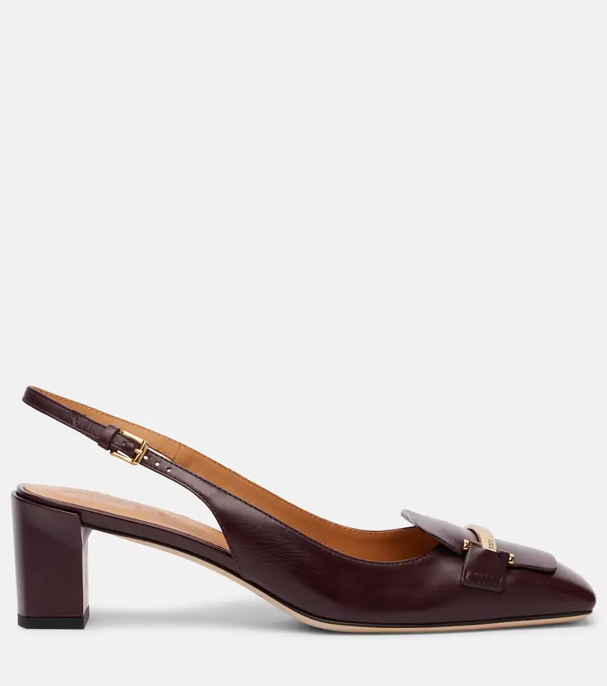 Tod's Barretta 50 leather slingback pumps | Thumbnail 4 Tod's Barretta 50 leather slingback pumps | Thumbnail 4