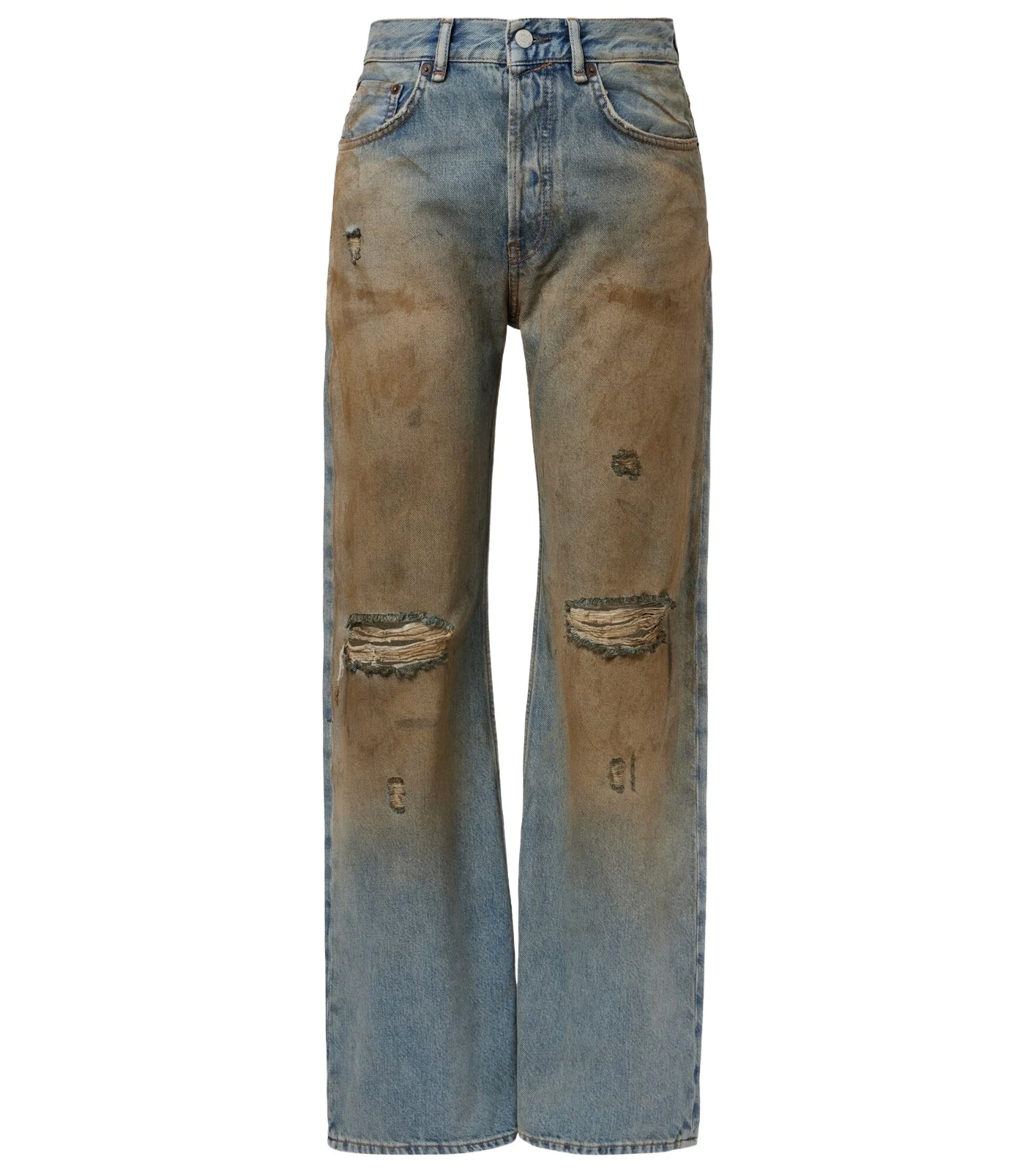 2021F distressed mid-rise wide-leg jeans 2021F distressed mid-rise wide-leg jeans