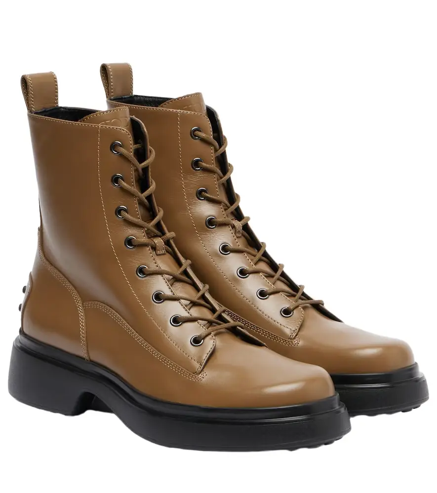 Tod's Leather combat boots