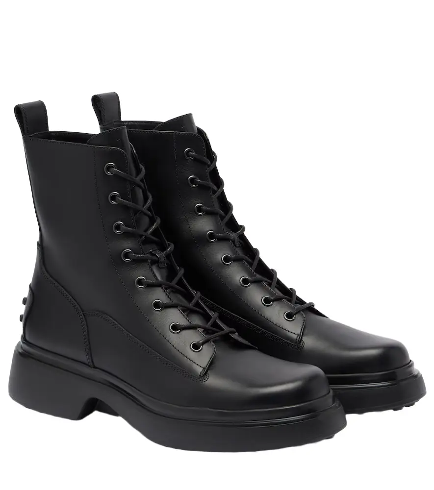 Tod's Leather combat boots