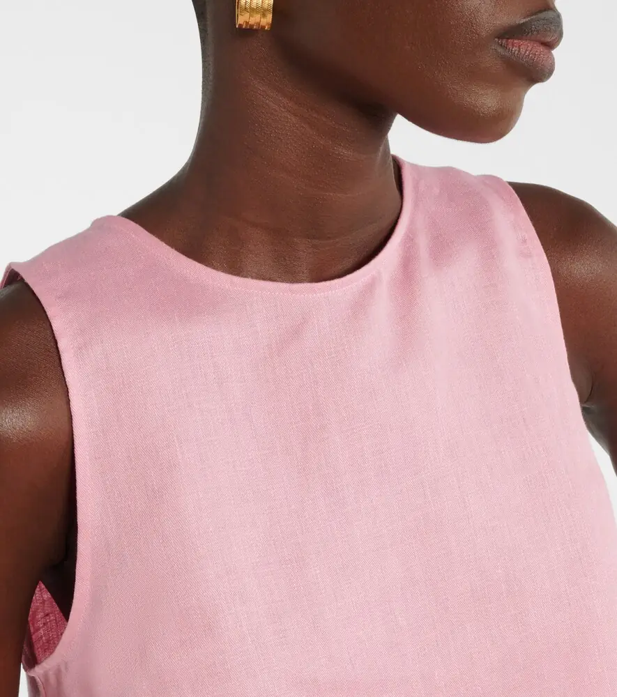 ASCENO Kobe linen crop top | Thumbnail 4