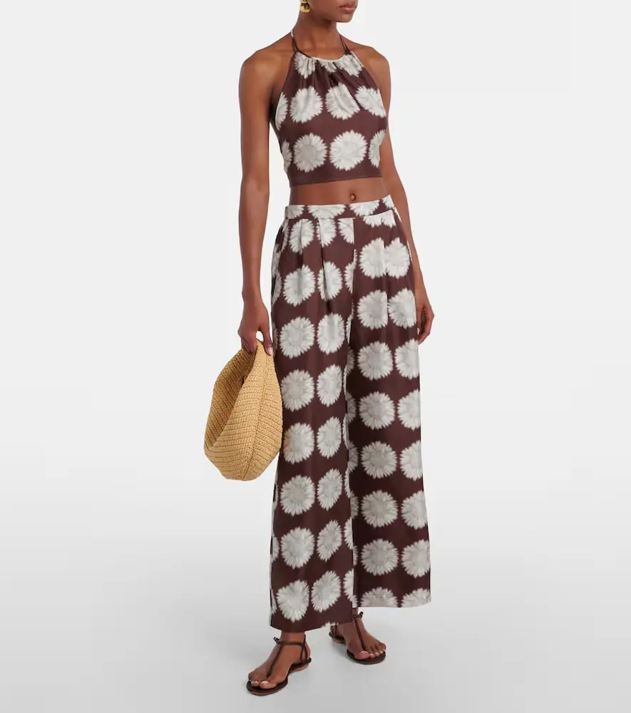 ASCENO Bello printed halterneck silk top | Thumbnail 2