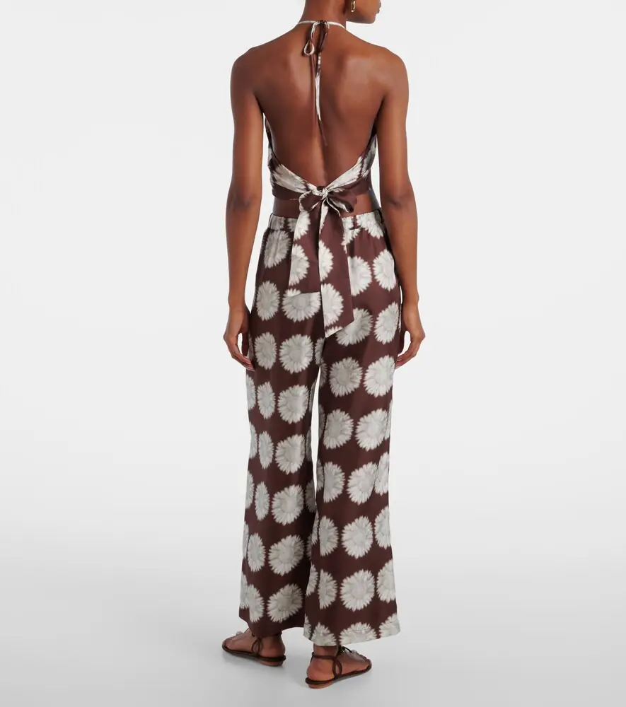 ASCENO Bello printed halterneck silk top | Thumbnail 5