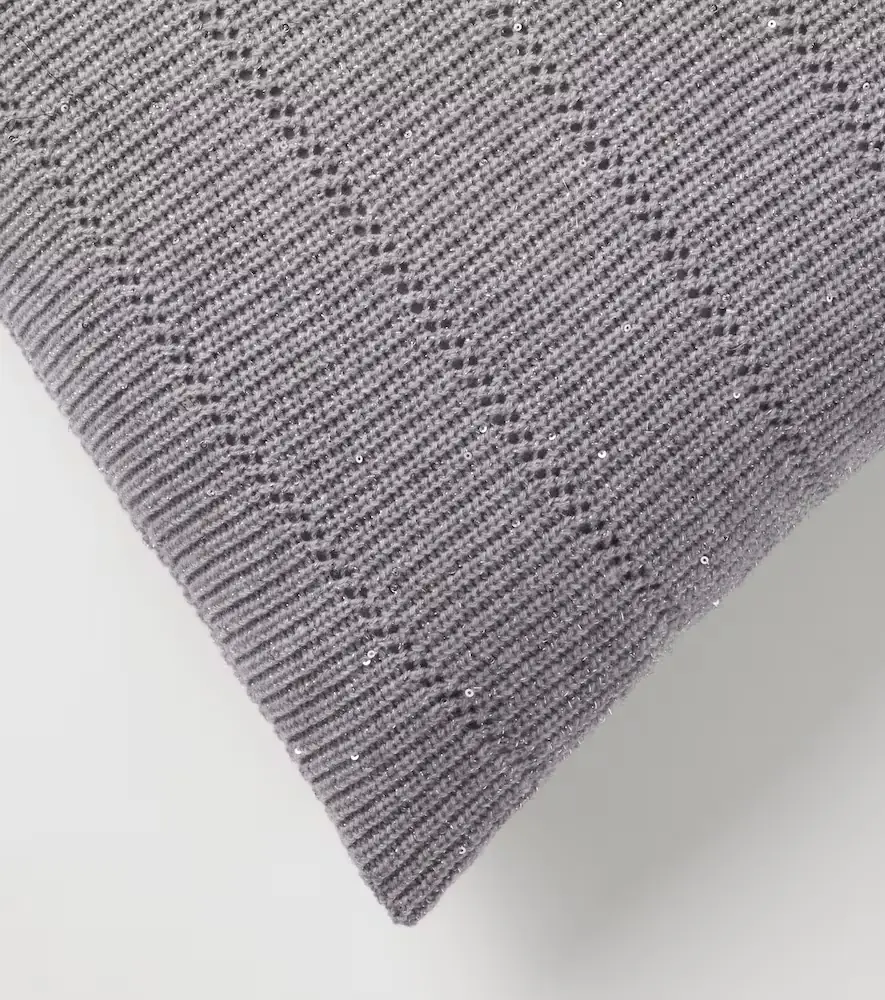 Brunello Cucinelli Cashmere and wool-blend cushion | Thumbnail 3
