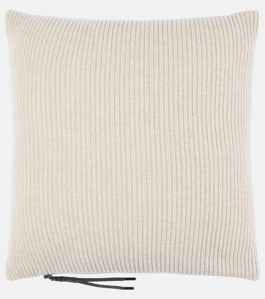 Brunello Cucinelli Ribbed-knit cashmere cushion | Thumbnail 4 Brunello Cucinelli Ribbed-knit cashmere cushion | Thumbnail 4