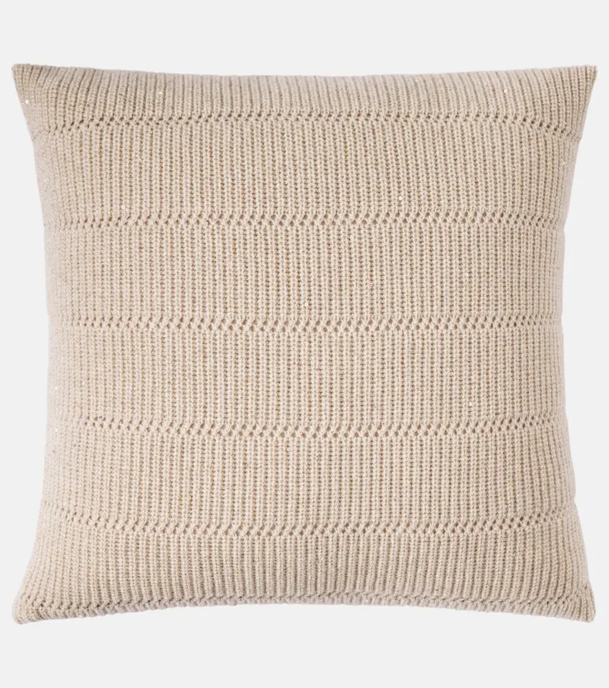 Brunello Cucinelli Cashmere and wool cushion | Thumbnail 4