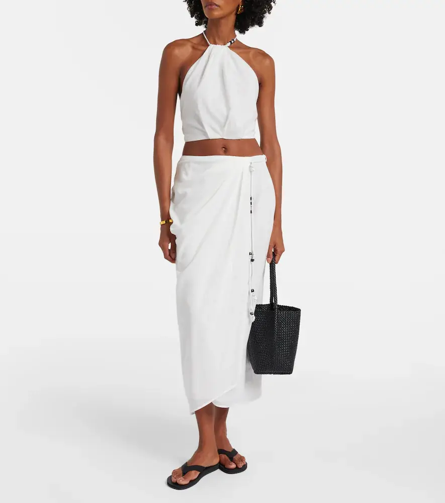 SIR. Azura cotton wrap skirt | Thumbnail 2