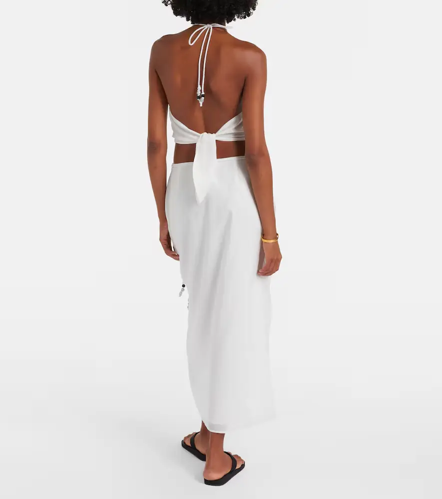SIR. Azura halterneck cotton top | Thumbnail 2