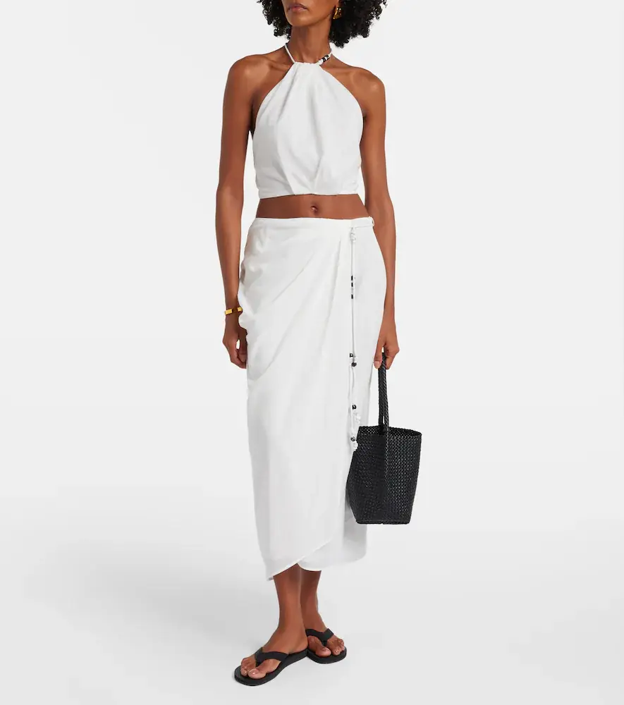 SIR. Azura halterneck cotton top | Thumbnail 3