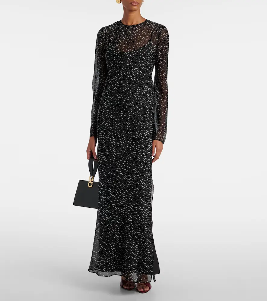 SIR. Polka-dot silk maxi dress | Thumbnail 3 SIR. Polka-dot silk maxi dress | Thumbnail 3