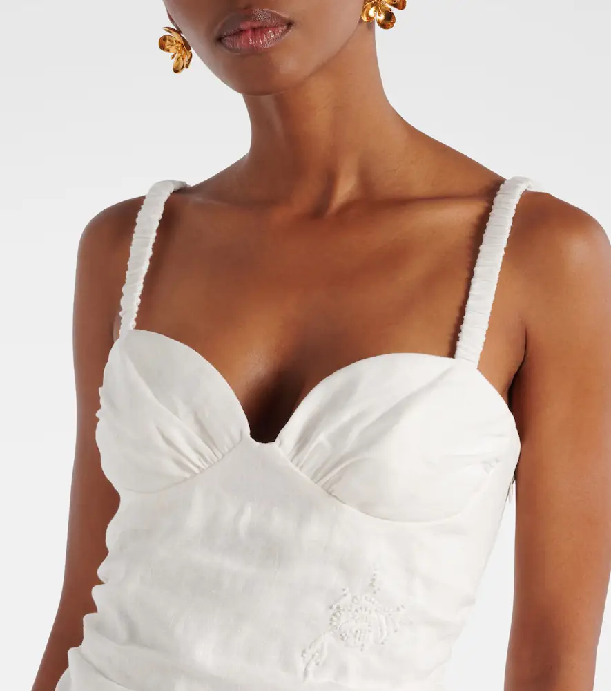 SIR. Alessandra embroidered linen top | Thumbnail 3 SIR. Alessandra embroidered linen top | Thumbnail 3