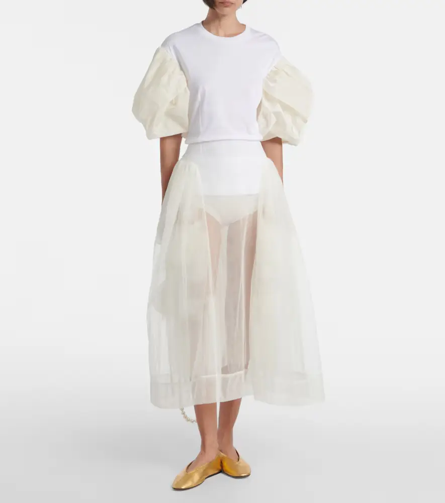 Simone Rocha Puff-sleeve cotton jersey T-shirt | Thumbnail 2 Simone Rocha Puff-sleeve cotton jersey T-shirt | Thumbnail 2