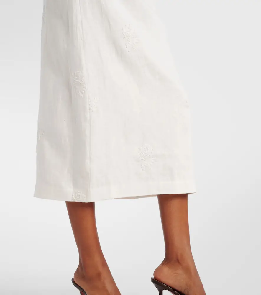 SIR. Alessandra embroidered linen midi skirt | Thumbnail 5 SIR. Alessandra embroidered linen midi skirt | Thumbnail 5